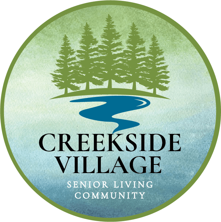 A logo for a senior living community named Creekside Village.